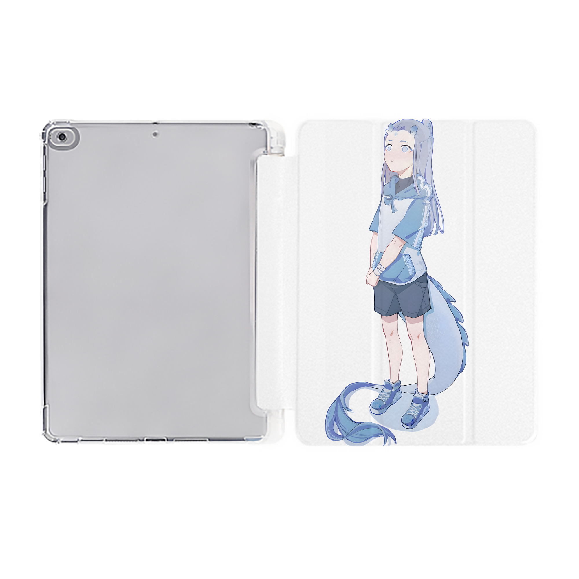 （画像用） Ne Zha 2 ナタ 魔童の大暴れ IPad ケース ペン収納付き 三つ折りスタンド PUレザー×シリコン 対応機種9.5/10.5/10.9インチ